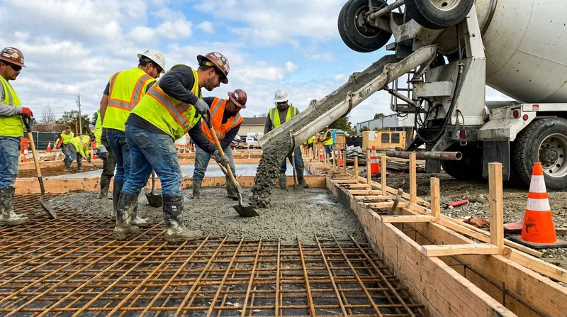 Concrete foundation construction in Erie, PA