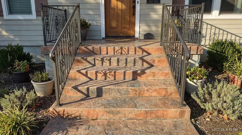 Finished concrete steps in Erie, PA