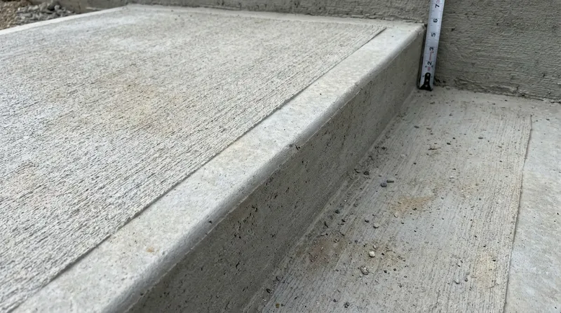 Concrete steps finishing detail in Erie, PA