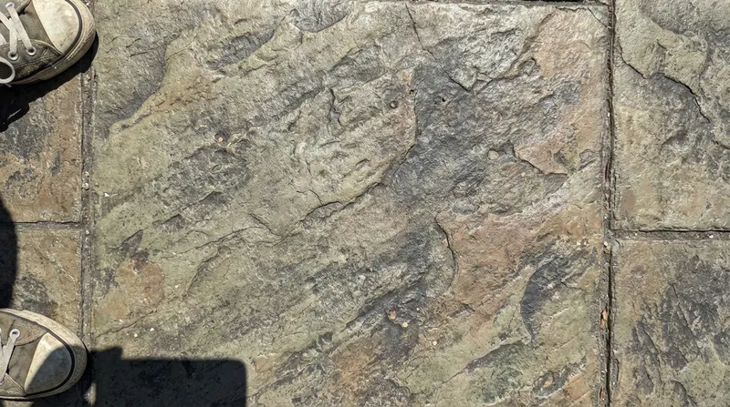 Stamped concrete pattern detail